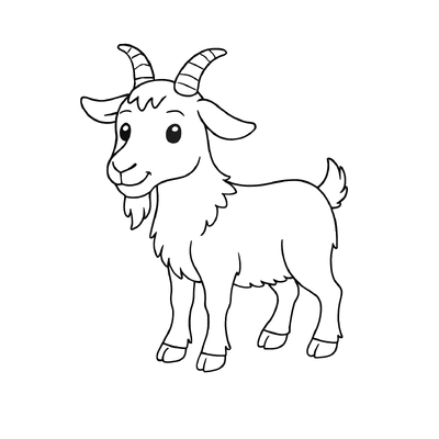 Goat Coloring Pages for Kids 2026 – Cute and Adorable Designs