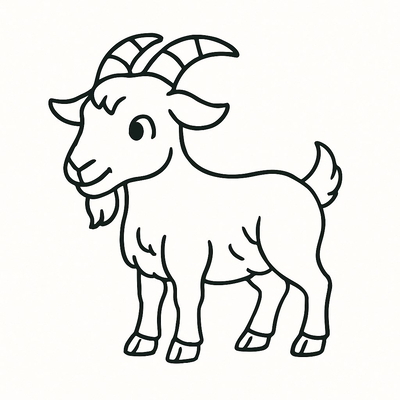 Goat Coloring Pages for Kids 2026 – Cute and Adorable Designs