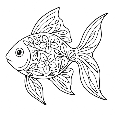 Goldfish Coloring Pages for Kids 2026 – Cute and Adorable Designs