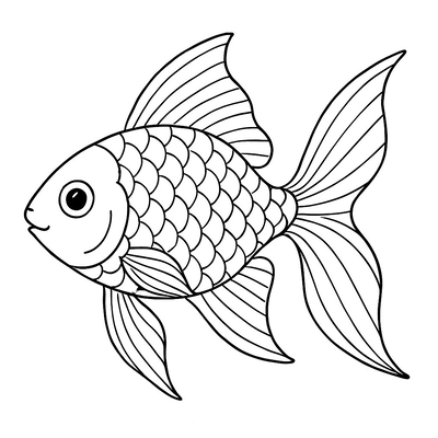 Goldfish Coloring Pages for Kids 2026 – Cute and Adorable Designs