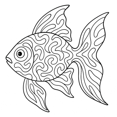 Goldfish Coloring Pages for Kids 2026 – Cute and Adorable Designs