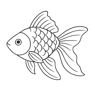 Goldfish Coloring Pages for Kids 2026 – Cute and Adorable Designs