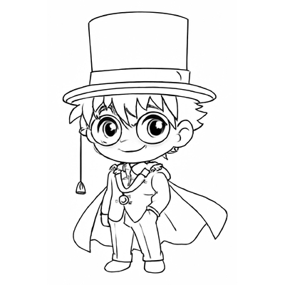 Kaito Kid Coloring Pages for Kids 2026