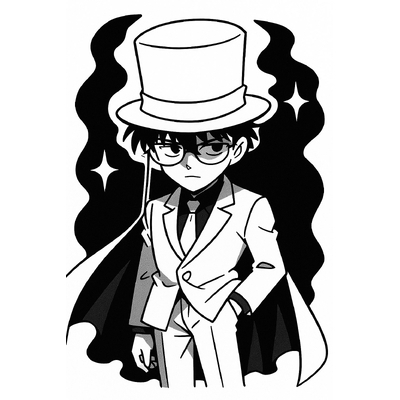 Kaito Kid Coloring Pages for Kids 2026