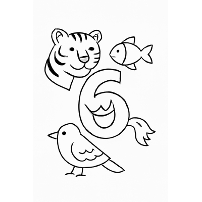 Number 6 Coloring Pages for Kids 2026 – Creative Coloring Sheets