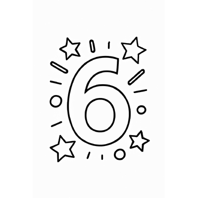 Number 6 Coloring Pages for Kids 2026 – Creative Coloring Sheets