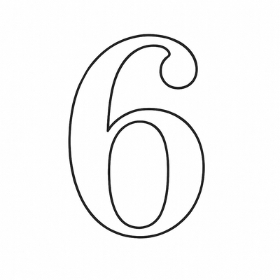 Number 6 Coloring Pages for Kids 2026 – Creative Coloring Sheets