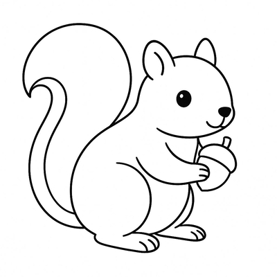 Squirrel Coloring Pages for Kids 2026 – Cute and Adorable Designs