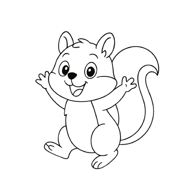 Squirrel Coloring Pages for Kids 2026 – Cute and Adorable Designs