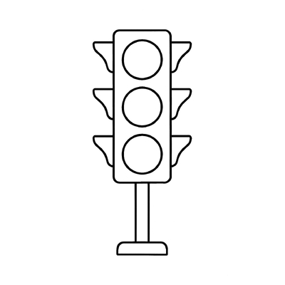 Traffic Light Coloring Pages for Kids - Coloring Sheets 2026