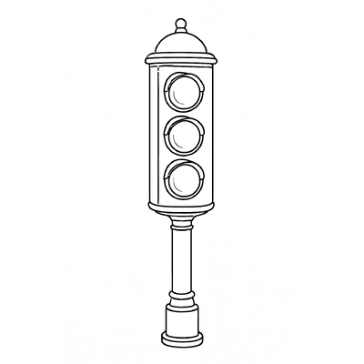 Traffic Light Coloring Pages for Kids - Coloring Sheets 2026