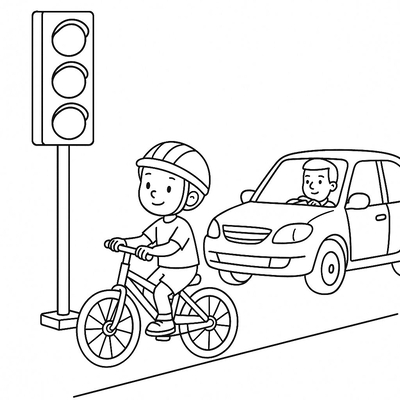 Traffic Safety Coloring Pages for Kids 2026