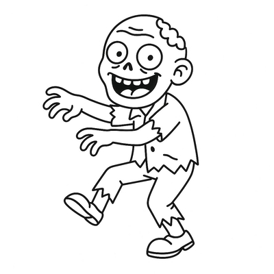 Zombie Coloring Pages for Kids - Zombie Coloring Sheets 2026