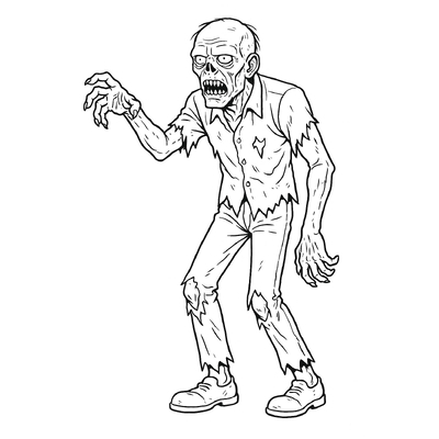 Zombie Coloring Pages for Kids - Zombie Coloring Sheets 2026