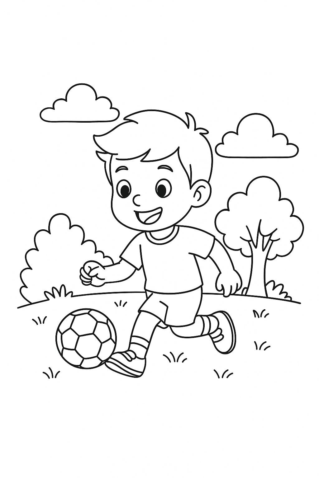 Boy Playing Soccer