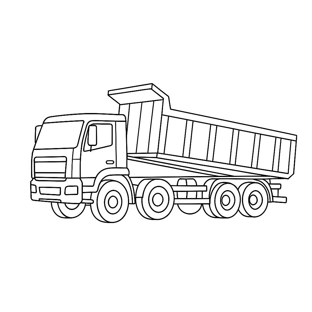 Container Truck with Open Box