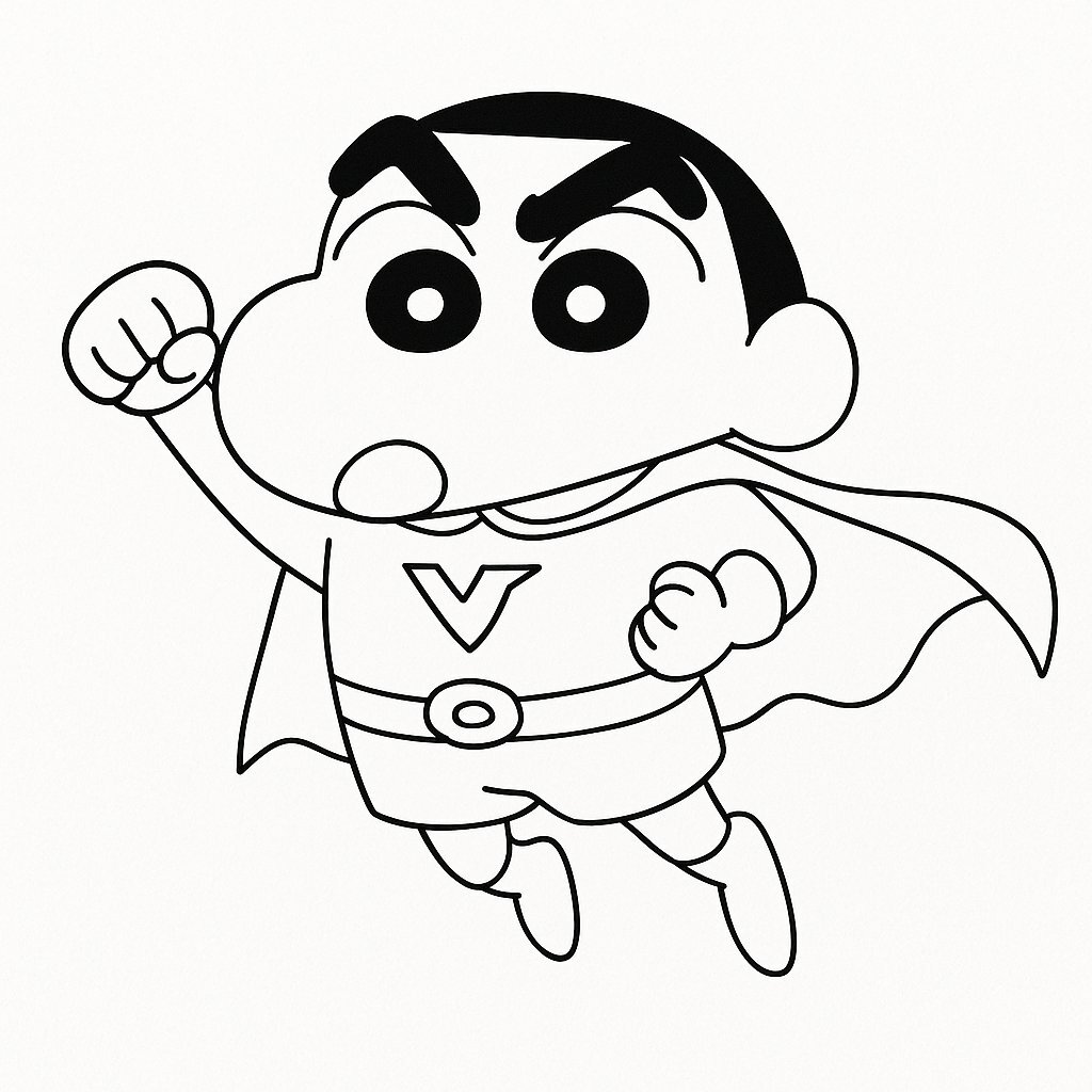 Shin in a Superhero Costume