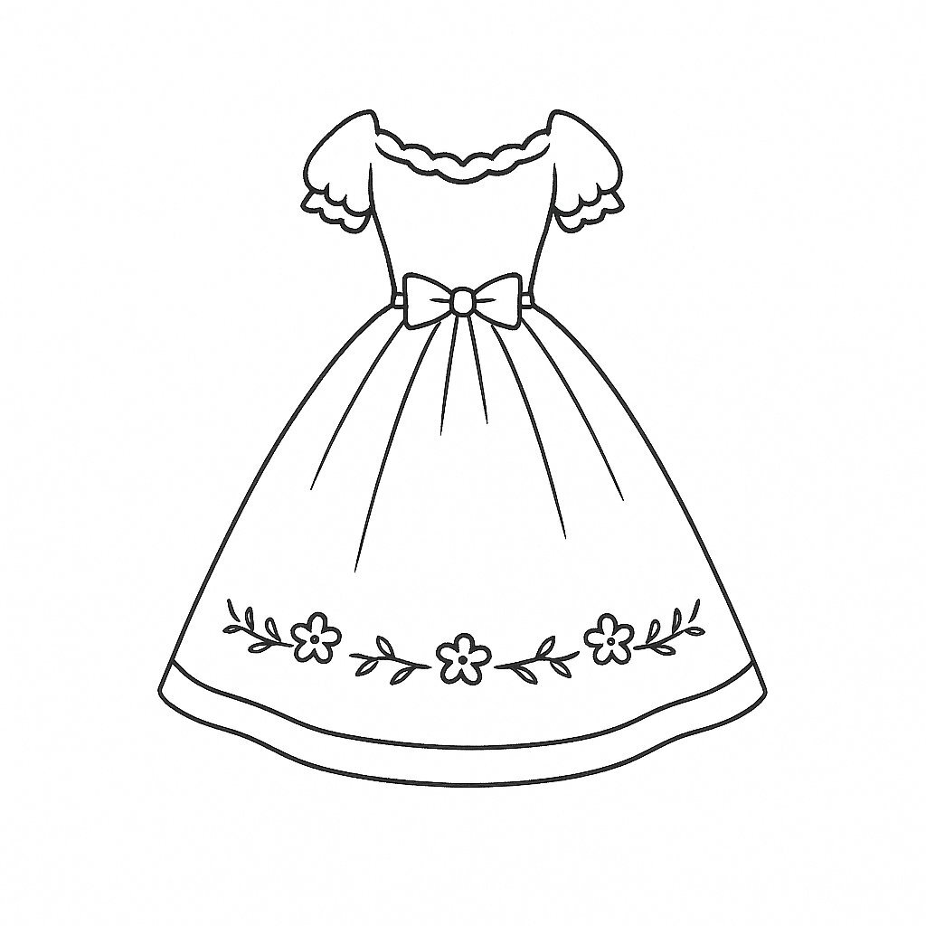 Dress Coloring Pages for Kids - Coloring Sheets 2026