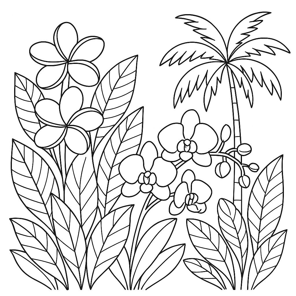 Tropical Flower Garden