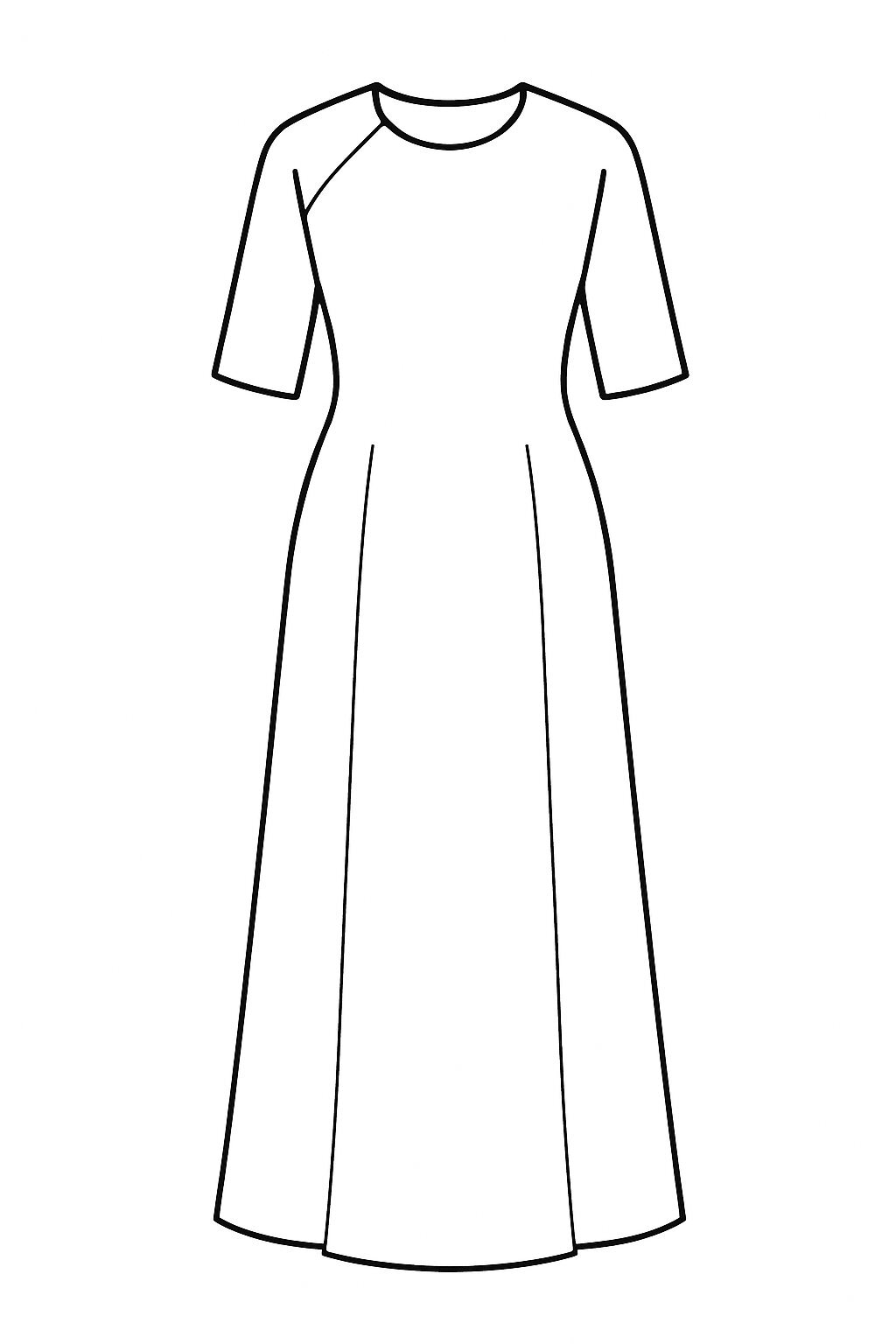 Round-Neck Áo Dài