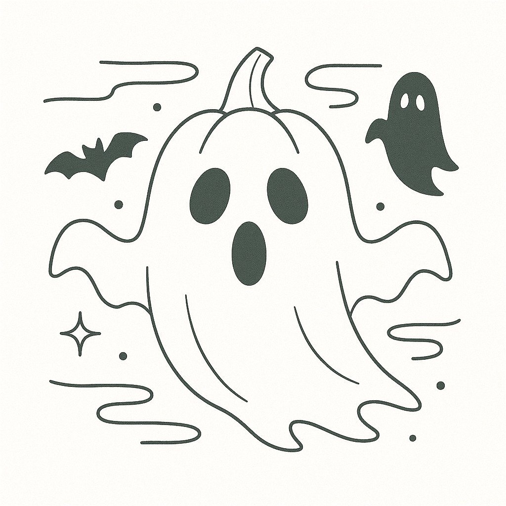 Ghost-Shaped Pumpkin