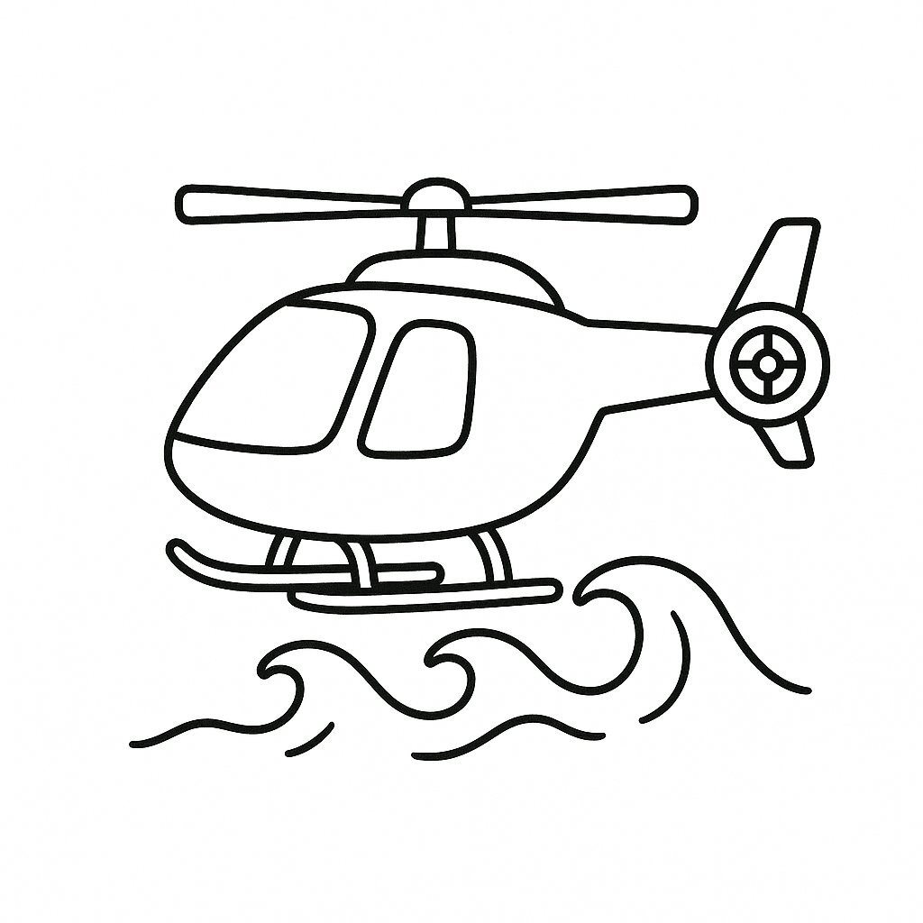Helicopter Coloring Pages for Kids 2026 – Free PDF Sheets
