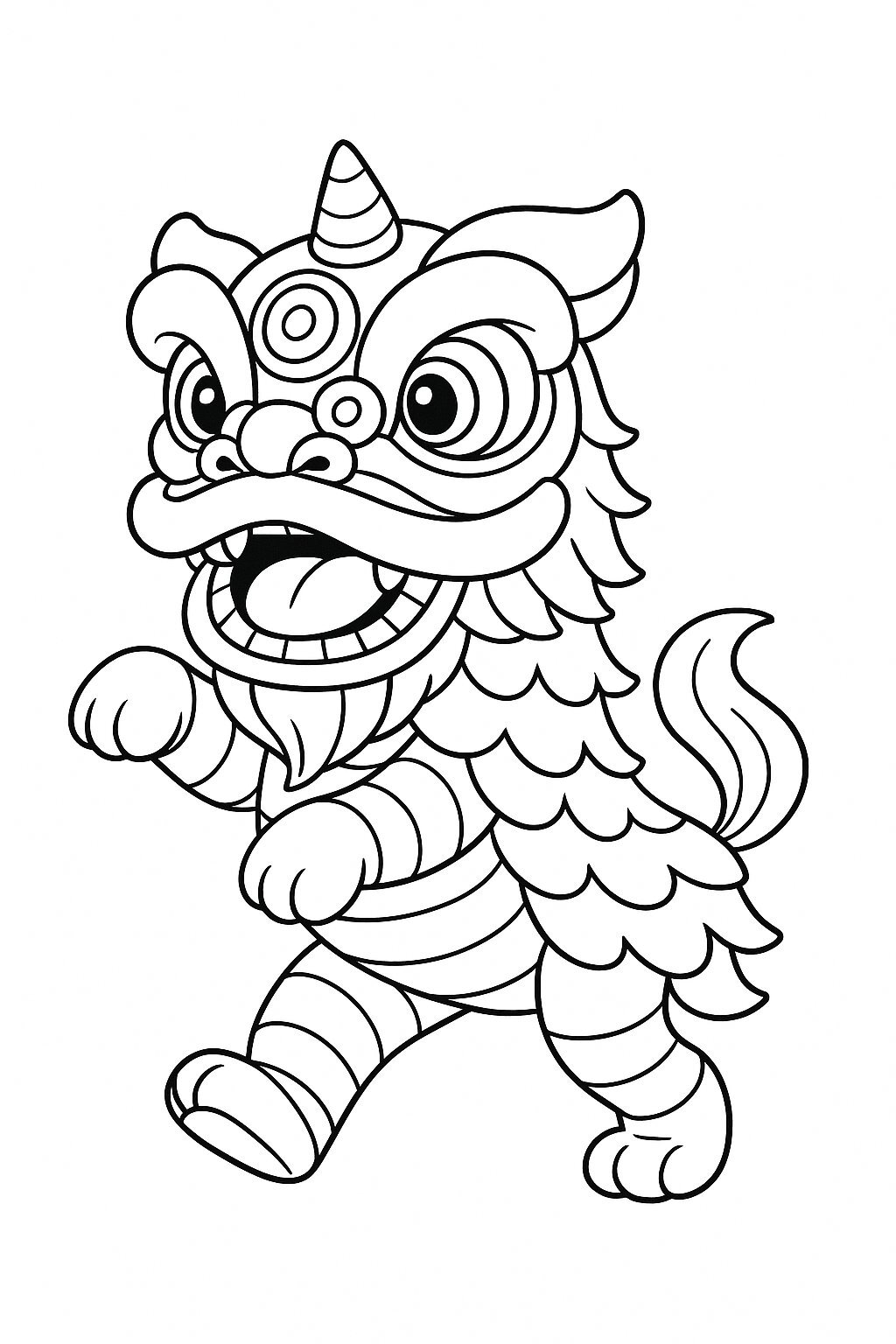 Lion Dance Welcoming the New Year