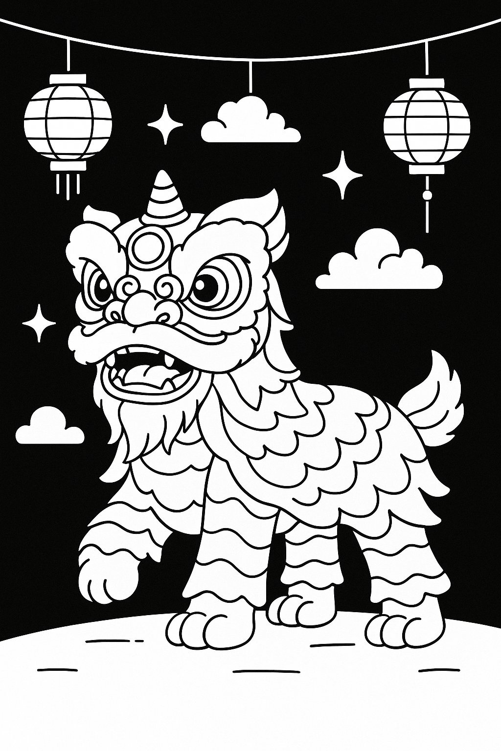 Night Festival Lion Dance