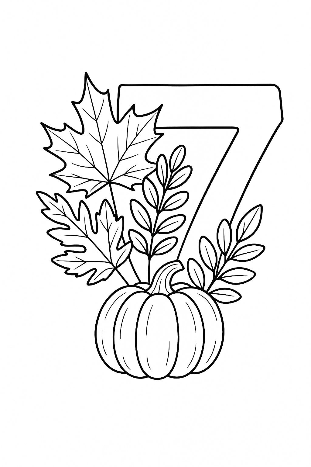 Number 7 Coloring Pages for Kids 2026 - Free PDF Download