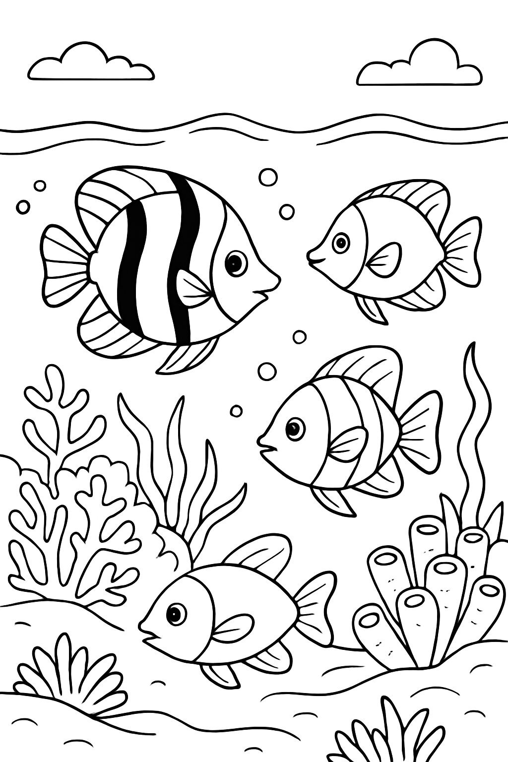 Ocean Coloring Pages for Kids – Beach Scene Coloring Sheets 2026