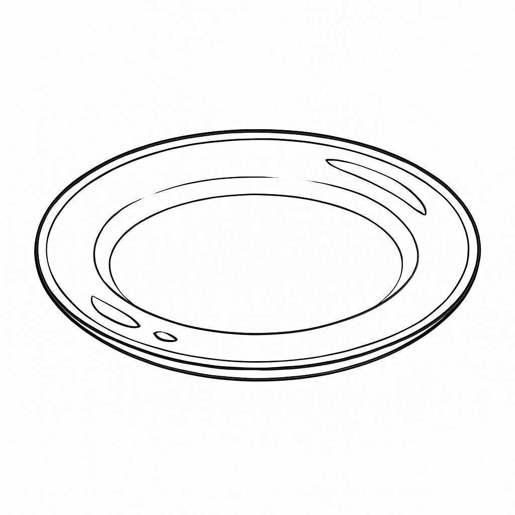 Plate Coloring Pages for Kids 2026 - Creative and Fun Learning