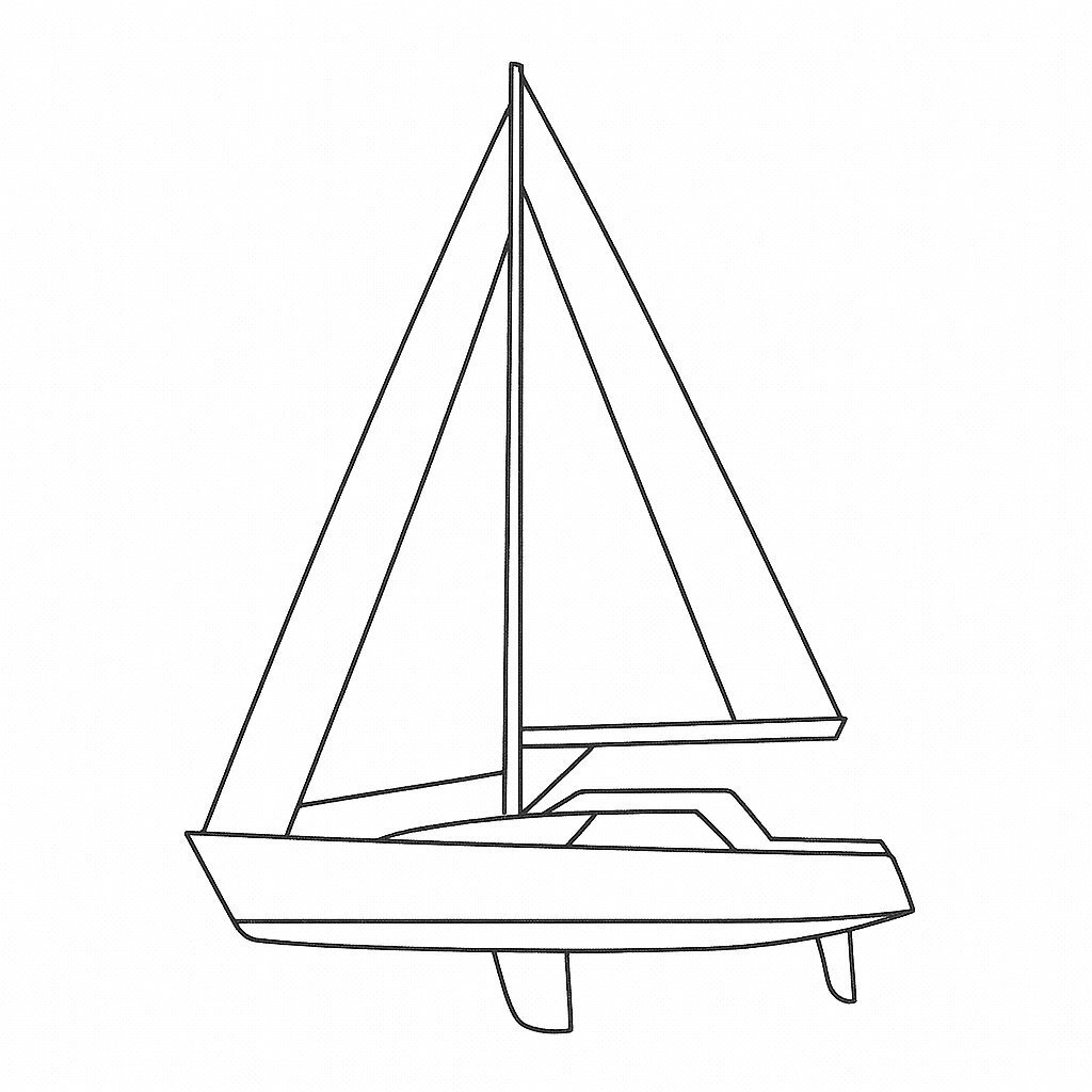 Modern-Style Sailboat