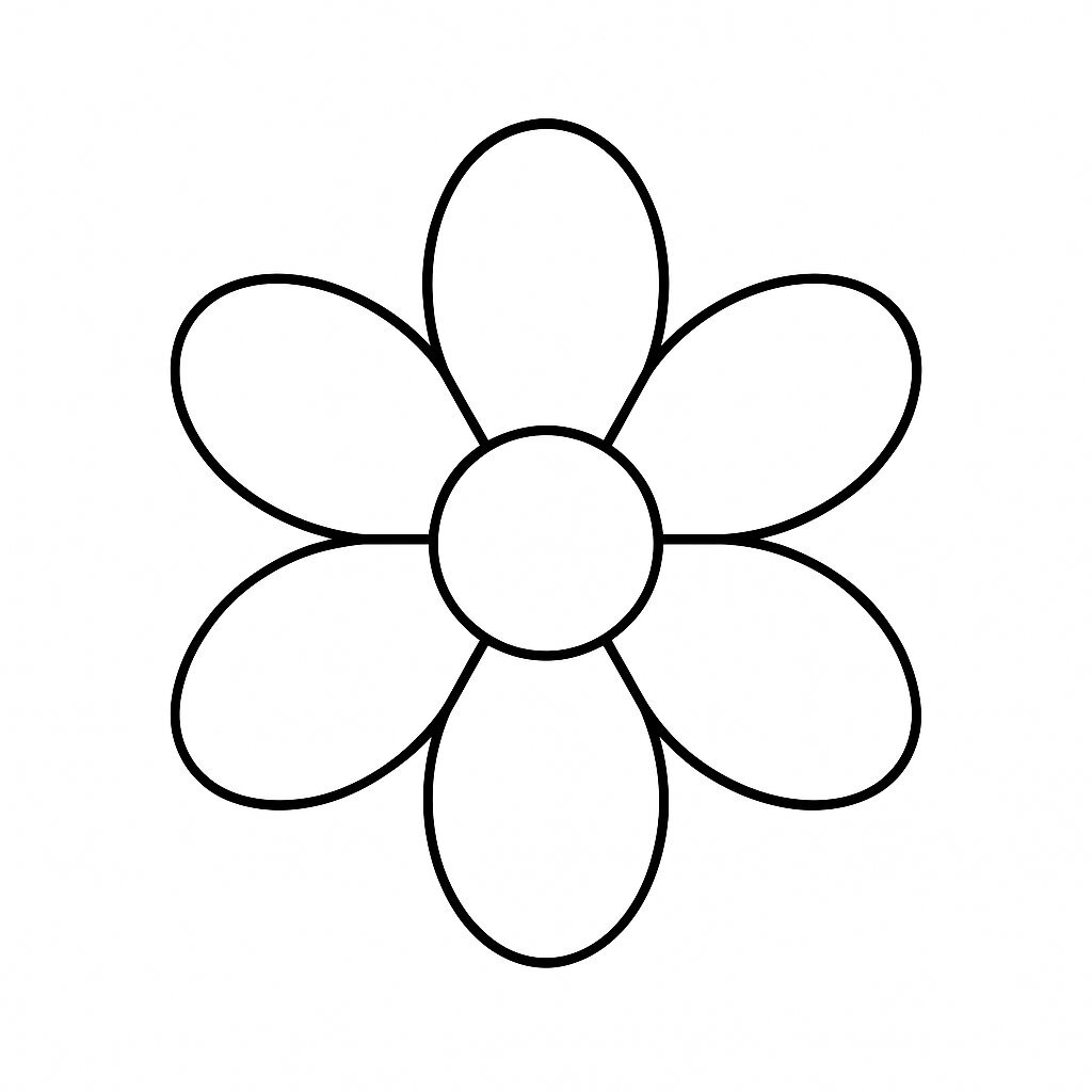 Simple Six-Petal Flower