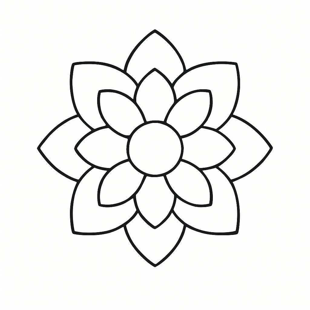 Six-Petal Flower Coloring Pages 2026 - Fun Coloring Pictures for Kids