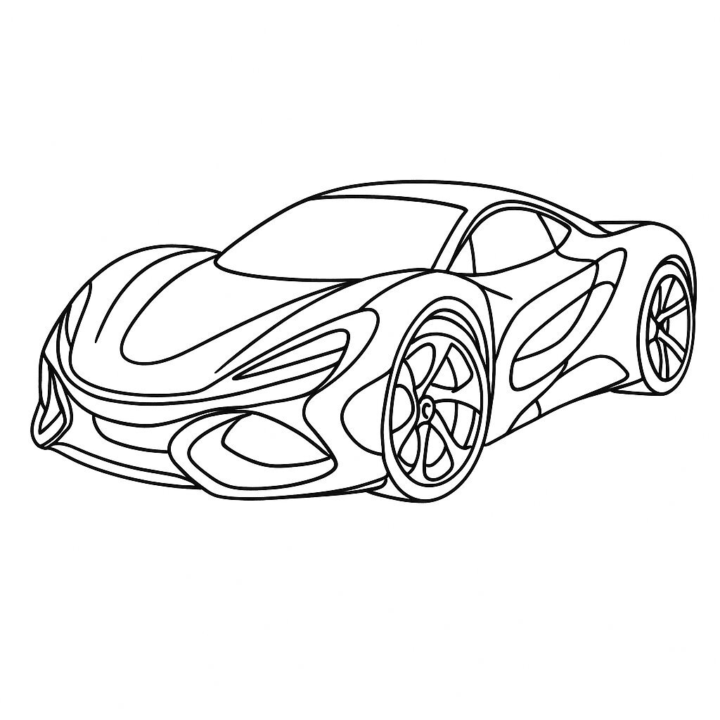 Supercar Coloring Pages for Kids 2026 - Free PDF Download