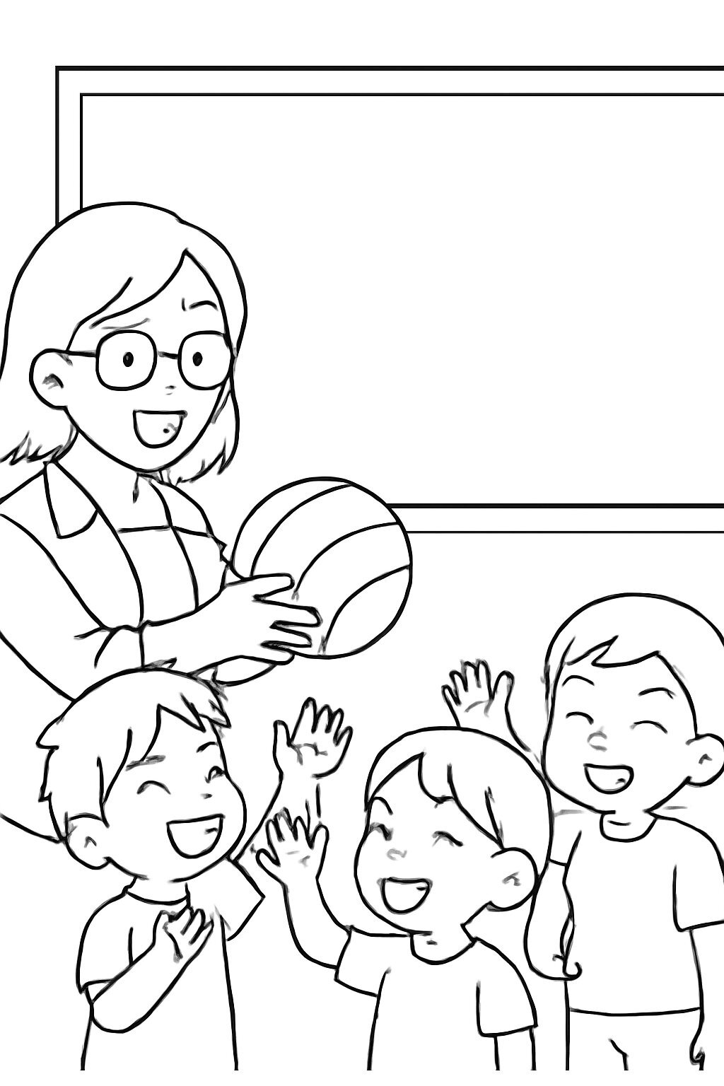 Teacher Leading a Classroom Game