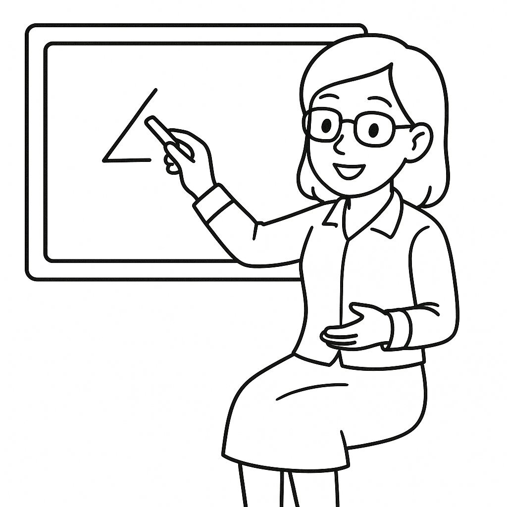 Teacher and Blackboard