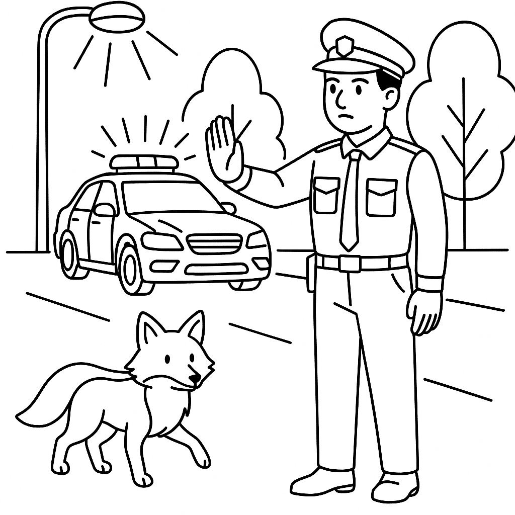 Traffic Police at Night