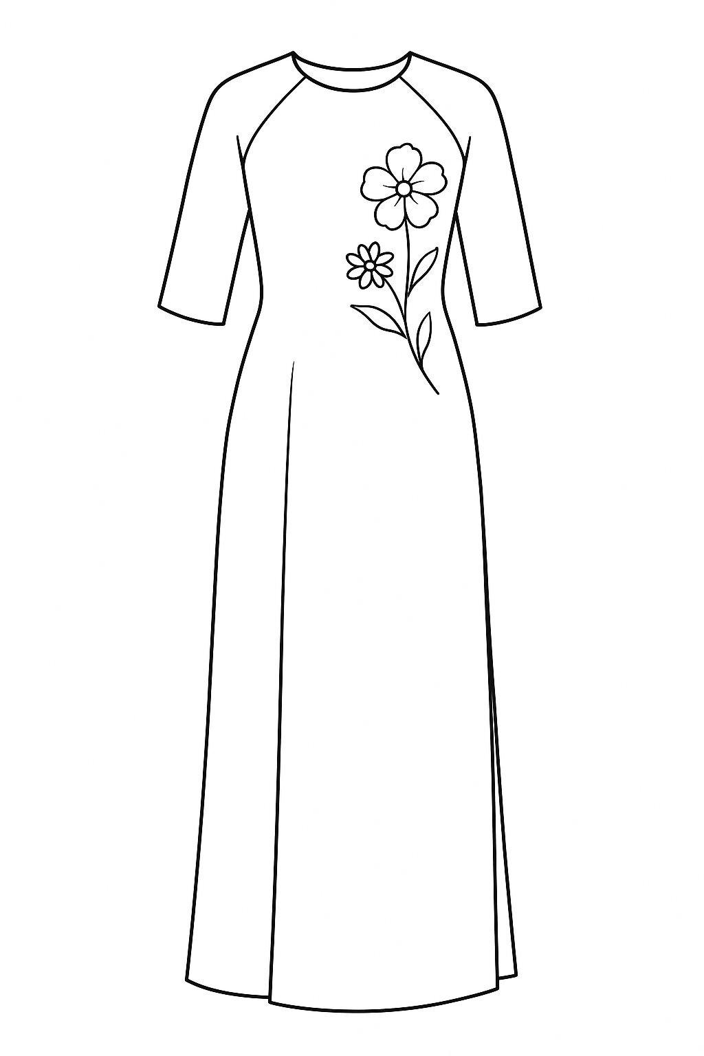 Short-Sleeve Ao Dai