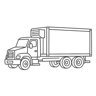 Container Truck Coloring Pages for Kids - Coloring Sheets 2026