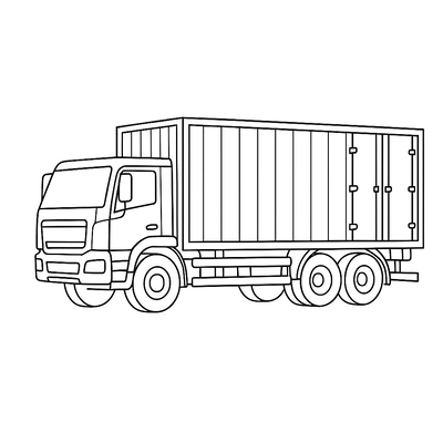 Container Truck Coloring Pages for Kids - Coloring Sheets 2026