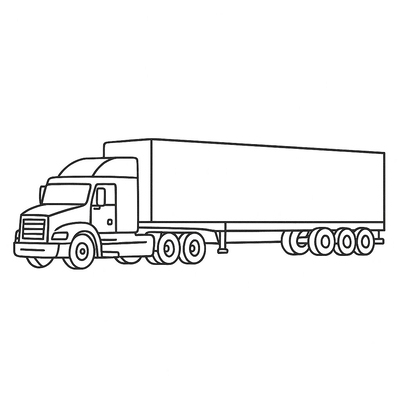 Container Truck Coloring Pages for Kids - Coloring Sheets 2026
