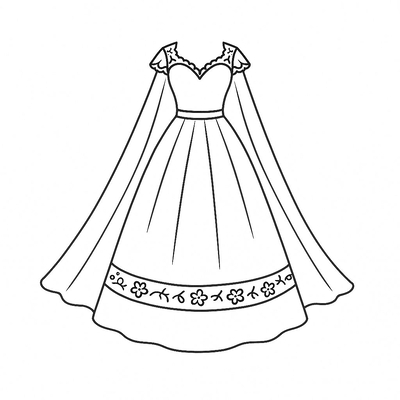 Dress Coloring Pages for Kids - Coloring Sheets 2026