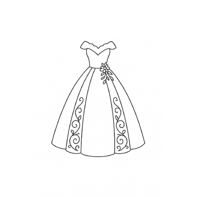 Dress Coloring Pages for Kids - Coloring Sheets 2026