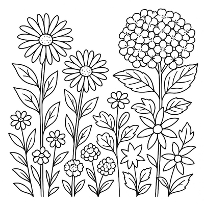 Flower Garden Coloring Pages for Kids – Beautiful Coloring Pictures 2026