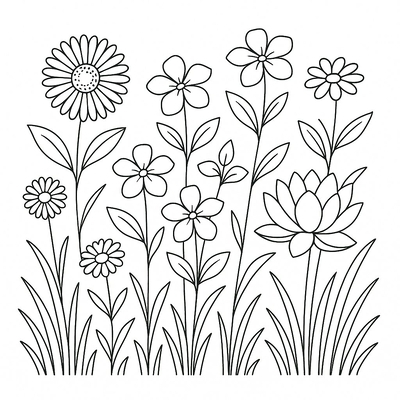 Flower Garden Coloring Pages for Kids – Beautiful Coloring Pictures 2026