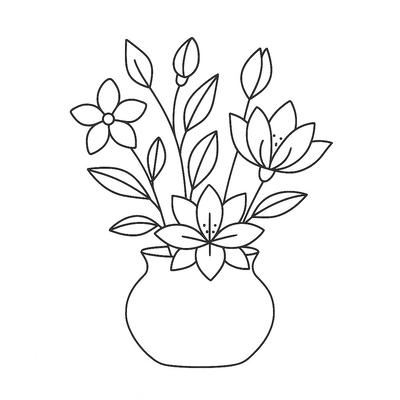 Flower Vase Coloring Pages for Kids – Coloring Sheets 2026