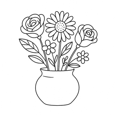 Flower Vase Coloring Pages for Kids – Coloring Sheets 2026