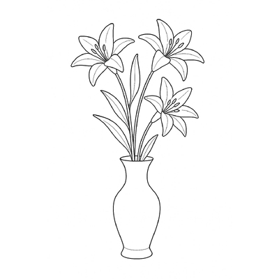 Flower Vase Coloring Pages for Kids – Coloring Sheets 2026