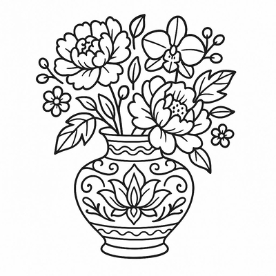 Flower Vase Coloring Pages for Kids – Coloring Sheets 2026